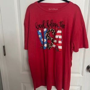 NWOT Love in Faith USA shirt